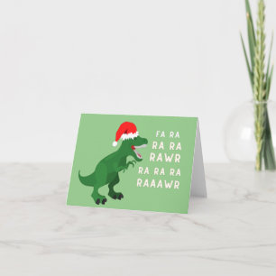 Fa rawr rawr rawr Funny Christmas Card