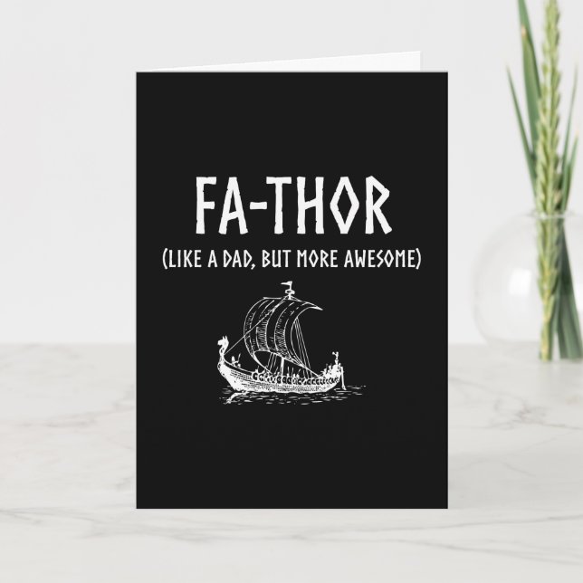Fa-Thor Funny Father's Day Card (Front)