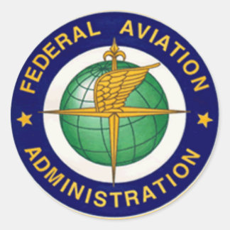 FAA INSIGNIA ROUND CLASSIC ROUND STICKER