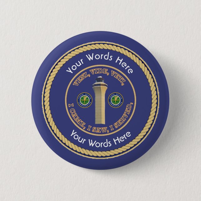 FAA VVV Universal Shield 6 Cm Round Badge (Front)