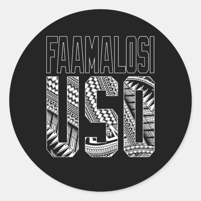 Faamalosi Uso Samoan Classic Round Sticker (Front)