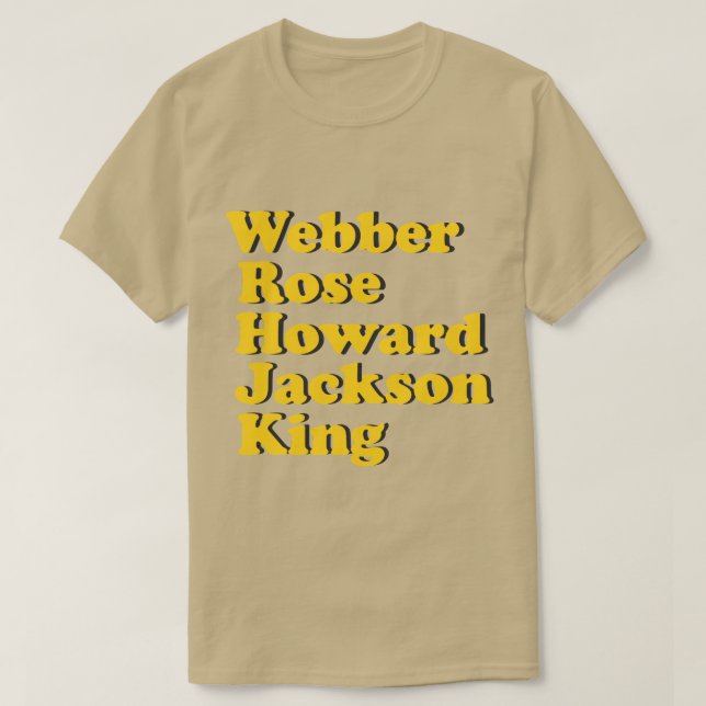 Fab 5 Basketball  T-Shirt (Design Front)