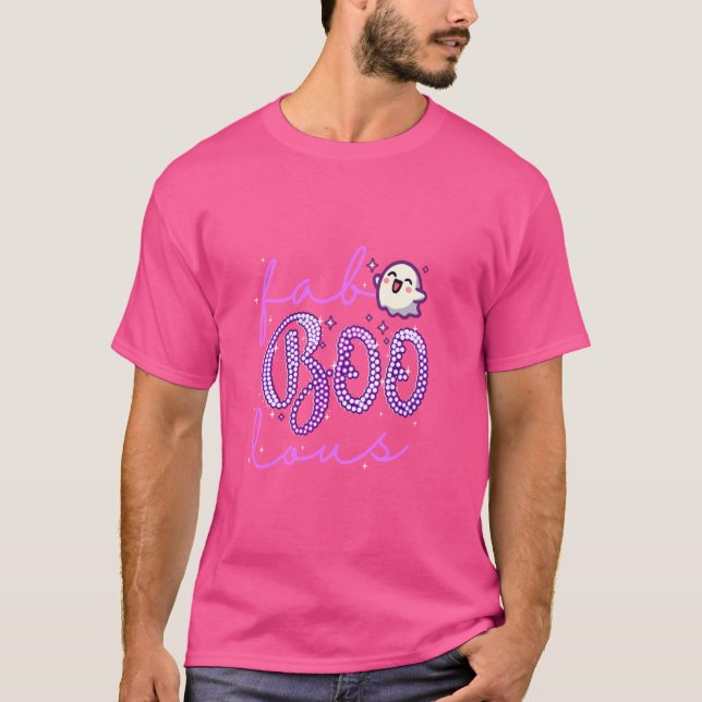 Fab Boo Lous Cute Ghost Halloween Costume Womens G T-Shirt (Front)