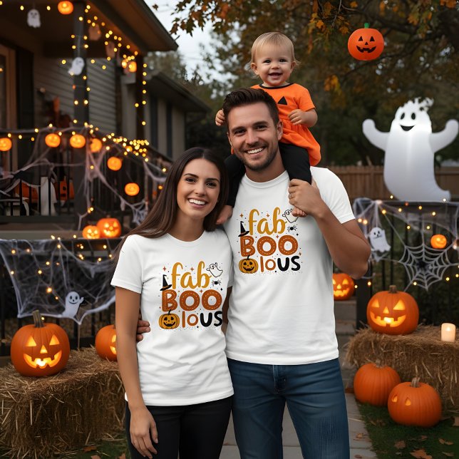 Fab Boo Lous Cute Halloween Text & Graphic Design T-Shirt (Creator Uploaded)