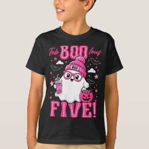 Fab Boo Lous Five Cute Halloween 5th Birthday Girl T-Shirt