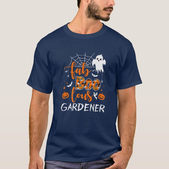 Fab Boo Lous Gardener Funny Boo Ghost Halloween Sp T-Shirt (Front)