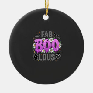 Fab Boo Lous Halloween Ghost Design_1 Ceramic Tree Decoration
