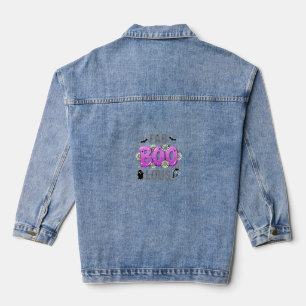 Fab Boo Lous Halloween Ghost Design_1 Denim Jacket