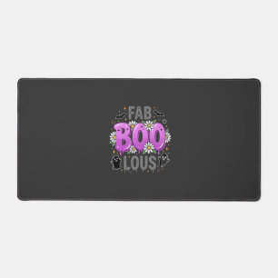 Fab Boo Lous Halloween Ghost Design_1 Desk Mat