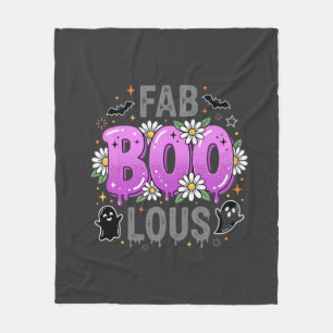 Fab Boo Lous Halloween Ghost Design_1 Fleece Blanket