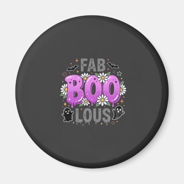 Fab Boo Lous Halloween Ghost Design_1 Magnet (Front)