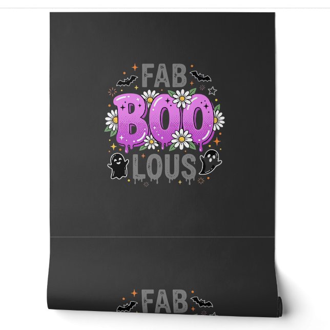 Fab Boo Lous Halloween Ghost Design_1 Wallpaper (Unrolling)