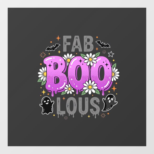Fab Boo Lous Halloween Ghost Design_1 Window Cling (Sheet)