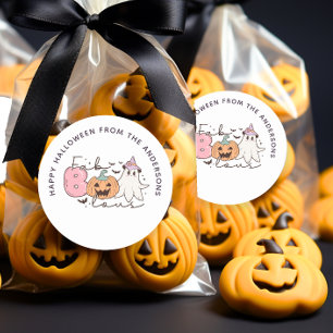 Fab-boo-lous Halloween Groovy Treat Bag Sticker