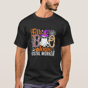 Fab Boo Lous Postal Worker Funny Halloween Costume T-Shirt