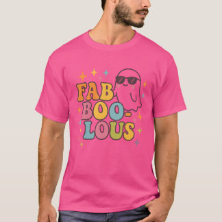 Fab-BOO-lous Retro Halloween Ghost Design T-Shirt