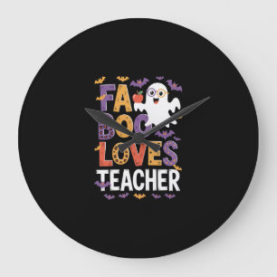 Fab Boo Lous Retro Halloween Large Clock