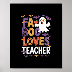 Fab Boo Lous Retro Halloween Poster