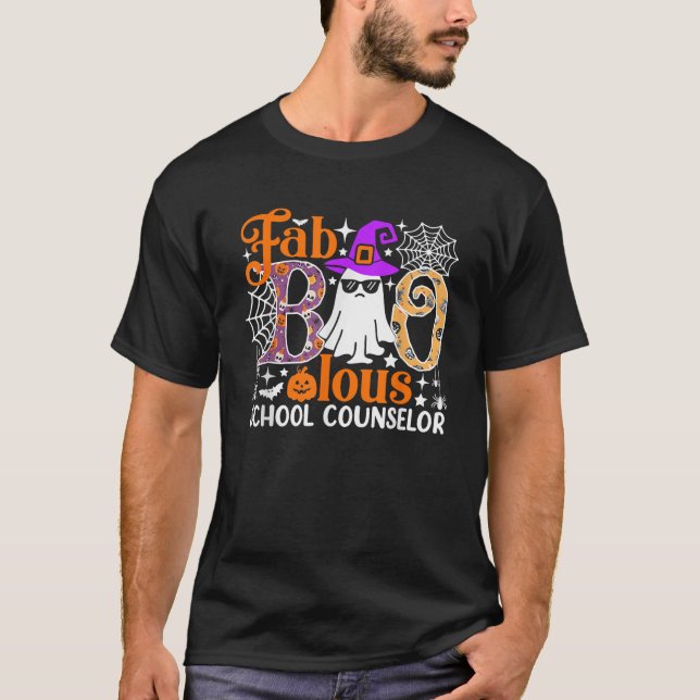 Fab Boo Lous School Counsellor Funny Halloween Cos T-Shirt (Front)