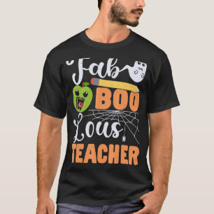 Fab Boo Lous Teacher Boo Crew Back To School Hallo T-Shirt