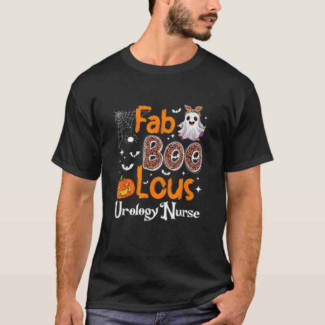 Fab Boo Lous Urology Nurse Pumpkin Halloween  T-Shirt (Front)