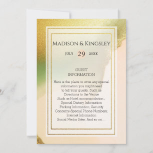 Fab Chartreuse 🤵 Bold & Stylish Budget Wedding Invitation