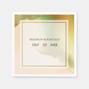 Fab Chartreuse 🤵 Bold & Stylish Budget Wedding Napkin