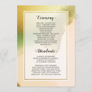 Fab Chartreuse 🤵 Bold & Stylish Budget Wedding Programme