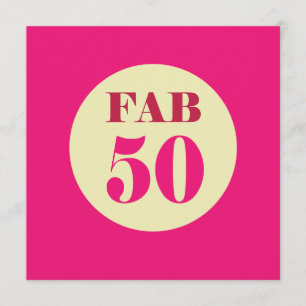 Fab Fifty 50th Birthday Invitation