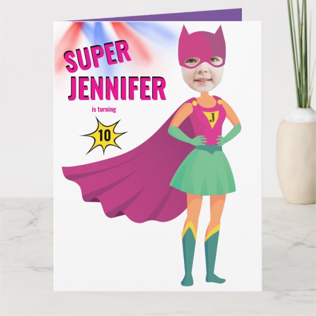 Fab Girl Superhero Amazing Birthday  Card (Front)