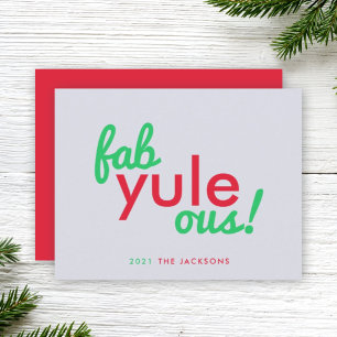 Fab Yule Ous   Fabulous Christmas Stylish Fun Fab Holiday Card