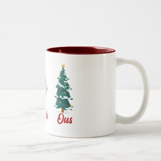 Fab Yule Ous | Fabulous Christmas Stylish Fun Fab Two-Tone Coffee Mug (Right)