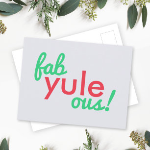 Fab Yule Ous   Fabulous Christmas Xmas Fun Stylish Postcard