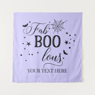 FabBOOlous Halloween black lilac Backdrop party  Tapestry