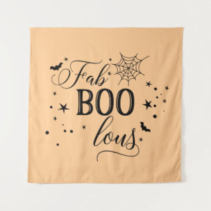 FabBOOlous Halloween orange Backdrop party Tapestry