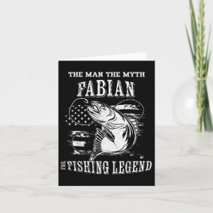 Fabian Man Myth Fishing Legend Personalised Name Card