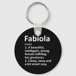 Fabiola Definition Personalised Name Funny Christm Key Ring