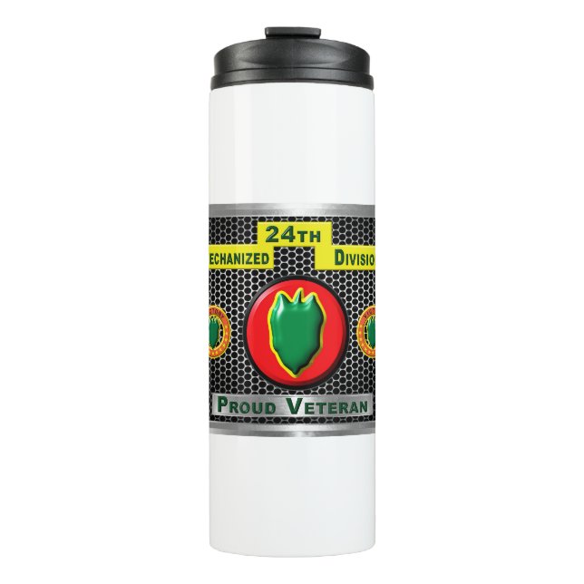 Fabled 24th Mechanised Infantry Division Thermal Tumbler (Front)