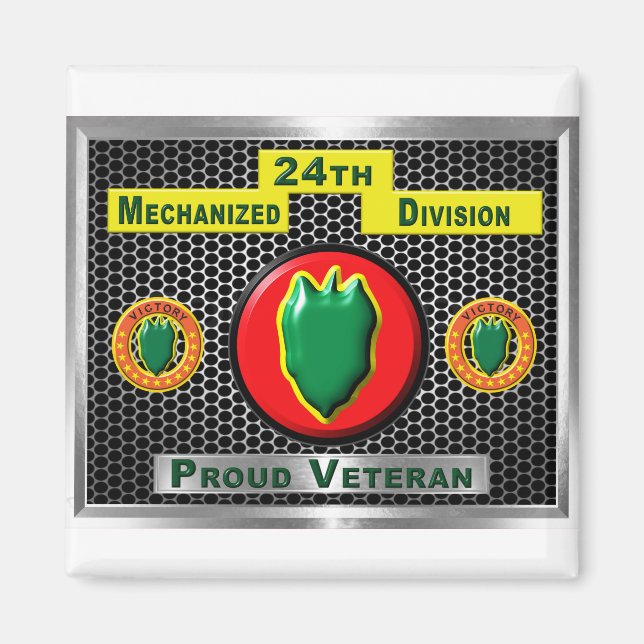 Fabled 24th Mechanized Infantry Division Magnet (Front)