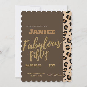Fabolous Cheetah 50th Invitation