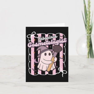 Faboolous Cosmetologist Artist Makeup Cute Ghost H Card