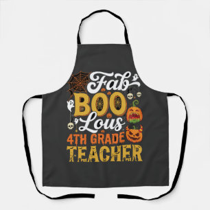 Faboolous Halloween 4th Grade Teacher Apron
