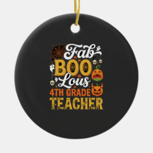 Faboolous Halloween 4th Grade Teacher Ceramic Tree Decoration