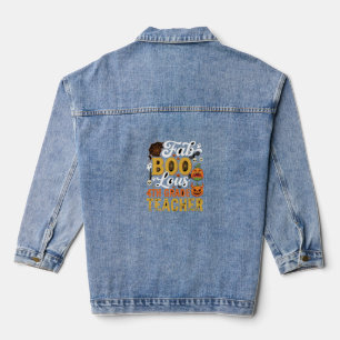 Faboolous Halloween 4th Grade Teacher Denim Jacket