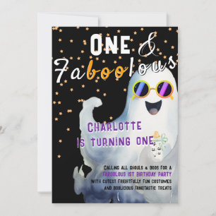 FaBOOlous Halloween Little BOO Baby 1st Birthday Invitation