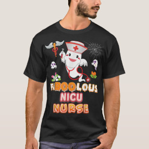 Faboolous NICU Nurse Fabulous Halloween Ghost Pump T-Shirt