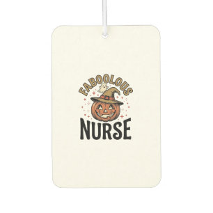 Faboolous Nurse Halloween Pumpkin Vintage Shirt De Car Air Freshener