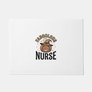 Faboolous Nurse Halloween Pumpkin Vintage Shirt De Doormat
