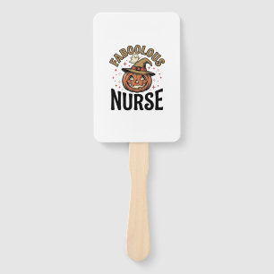 Faboolous Nurse Halloween Pumpkin Vintage Shirt De Hand Fan
