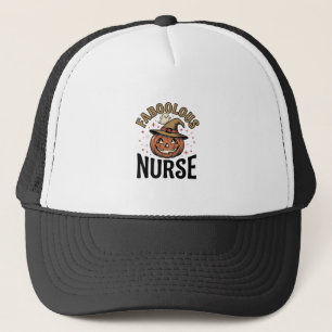 Faboolous Nurse Halloween Pumpkin Vintage Shirt De Trucker Hat